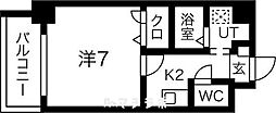 SH丸の内 4階1Kの間取り