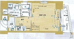 ヴァンデュール名古屋御器所 8階1Kの間取り