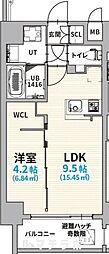 GranVia浄心 5階1SLDKの間取り