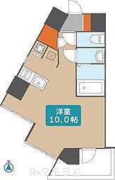 リエス東別院 ワンルームの間取図画像