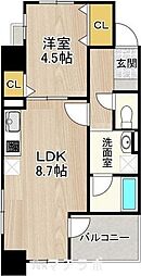 CITY SPIRE 名古屋大須 11階1LDKの間取り