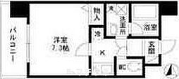 エコロジー栄レジデンス 7階1Kの間取り