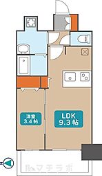 プレサンス太閤通駅前デュプル 14階1LDKの間取り