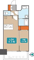 プレサンス太閤通駅前デュプル 14階1LDKの間取り