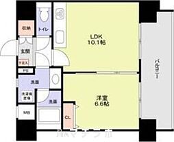 スタジオスクエア泉 2階1LDKの間取り