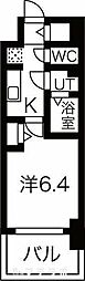 メイクス名駅南II 10階1Kの間取り