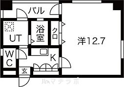 ラ・ヴィアンパレスII 1階1Kの間取り