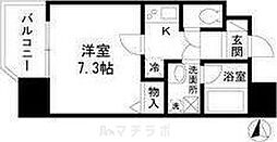 エコロジー栄レジデンス 15階1Kの間取り