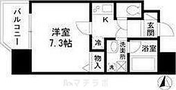 エコロジー栄レジデンス 6階1Kの間取り