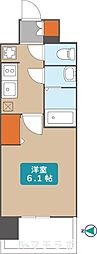 プレサンス大須観音フィエスタ 1Kの間取図画像