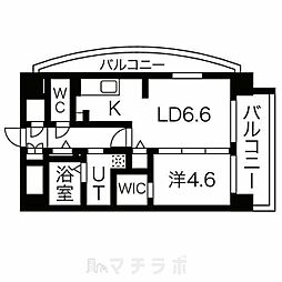 シェソワ東桜 7階1LDKの間取り