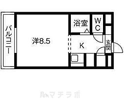 グランドハイネス御成 3階1Kの間取り