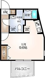 quador名古屋駅 1階ワンルームの間取り