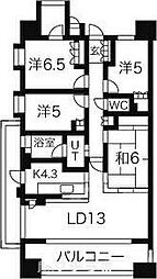 CASSIA旭丘 4LDKの間取図画像