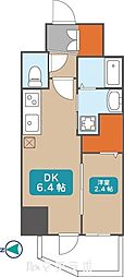 エステムコート名古屋葵 1DKの間取図画像