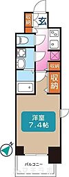 S-RESIDENCEAOI2 1Kの間取図画像