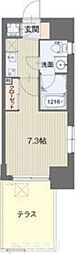 ライブコート泉 1Kの間取図画像