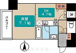 レジディア高岳 1DKの間取図画像