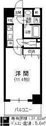 クピットガーデン千代田 1Kの間取図画像