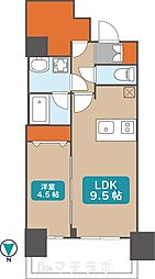 プレサンス錦ラウム 1LDKの間取図画像