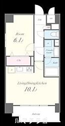 エスペランサ浄心 1LDKの間取図画像