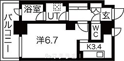 ヴィラエーデル名駅 1Kの間取図画像