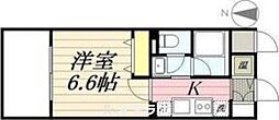 東桜コート 1Kの間取図画像
