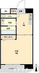 エクセルシオール栄 1DKの間取図画像