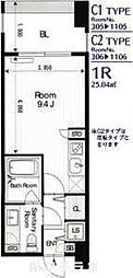 グラン・アベニュー西大須 ワンルームの間取図画像