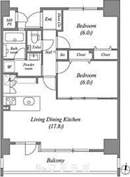 CHAYAGASAKARISE 2LDKの間取図画像