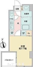 リエス鶴舞WESTTOWER 1Kの間取図画像