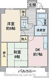 レジデンス千代田 2DKの間取図画像