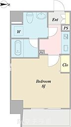 アクアヒルズ 1Kの間取図画像