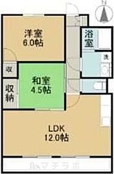 ファミール八代 2LDKの間取図画像