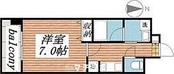 スカイフラット名古屋 1Kの間取図画像