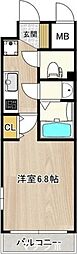 インプルーブ鶴舞 1Kの間取図画像