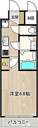 インプルーブ鶴舞 1Kの間取図画像