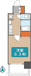 プレサンス大須観音駅前サクシード 1Kの間取図画像