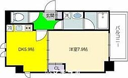 良庵 1DKの間取図画像