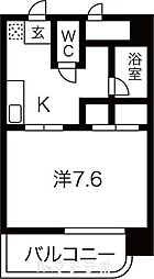 グランルミエール 1Kの間取図画像