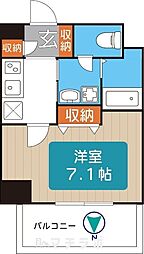 リアライズ代官町 1Kの間取図画像