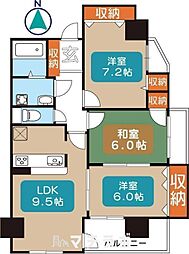 サムティイースト白壁 3LDKの間取図画像