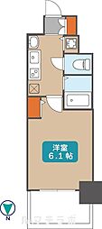 プレサンス名古屋STATIONアブソリュート ワンルームの間取図画像