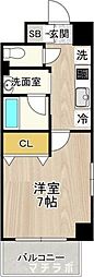 CITYSPIRE名駅前 1Kの間取図画像