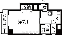 アベニール那古野 1Kの間取図画像
