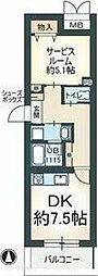 グランスイート敷島 1DKの間取図画像