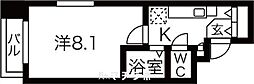シテイライフ田代 1Kの間取図画像
