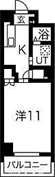グランダール吹上 1Kの間取図画像