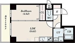 マノアール今池 1LDKの間取図画像
