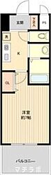 パークフラッツ金山 1Kの間取図画像